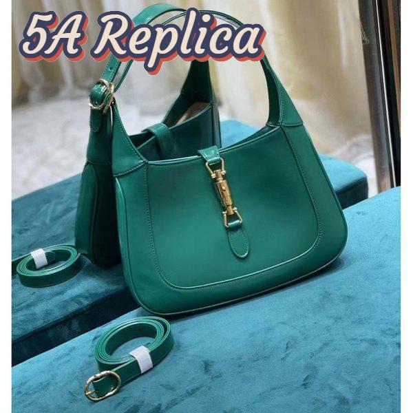 Replica Gucci Women Jackie 1961 Small Shoulder Bag Emerald Green Leather 5