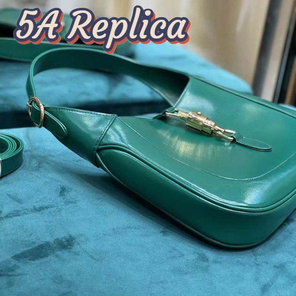 Replica Gucci Women Jackie 1961 Small Shoulder Bag Emerald Green Leather 9