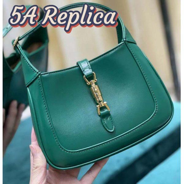 Replica Gucci Women Jackie 1961 Small Shoulder Bag Emerald Green Leather 10