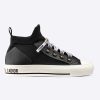 Replica Dior Unisex Walk’n’Dior Sneaker Black Technical Mesh Leather Inserts