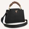 Replica Louis Vuitton LV Women Capucines MM Handbag Black Taurillon Leather