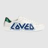 Replica Gucci Men Ace Sneaker with Loved Print-White