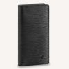 Replica Louis Vuitton LV Unisex Brazza Wallet Supple Epi Leather Black