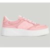 Replica Gucci Unisex GG Sneaker Pink Purple Beige Supreme Canvas Grey Perforated Leather 19