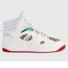 Replica Gucci Unisex Gucci Basket Sneaker White Beige Ebony GG Supreme Canvas Low Heel