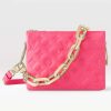 Replica Louis Vuitton LV Women Coussin BB Handbag Fluo Pink Grained Calfskin Leather