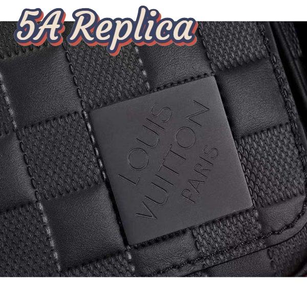 Replica Louis Vuitton LV Unisex District PM Bag Black Damier Infini Cowhide Leather 12