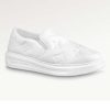 Replica Louis Vuitton LV Unisex Beverly Hills Slip-On Sneaker White Monogram Embossed Calf Leather
