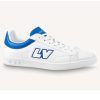 Replica Louis Vuitton LV Unisex Luxembourg Sneaker Blue Perforated Calf Leather Rubber