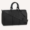 Replica Louis Vuitton LV Unisex Keepall Bandouliere 40 Black Cowhide Leather