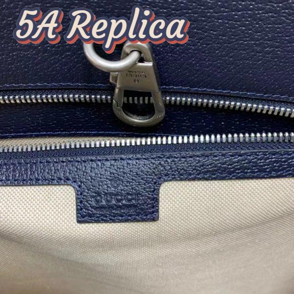 Replica Gucci GG Unisex Medium Tote Bag Interlocking G Beige Blue Supreme Canvas 10