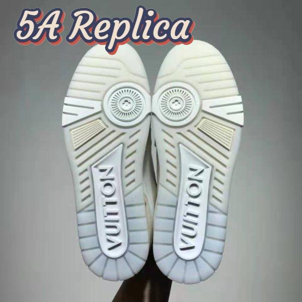 Replica Louis Vuitton LV Unisex LV Trainer Sneaker Monogram Denim with Tonal Suede Calf Leather 11