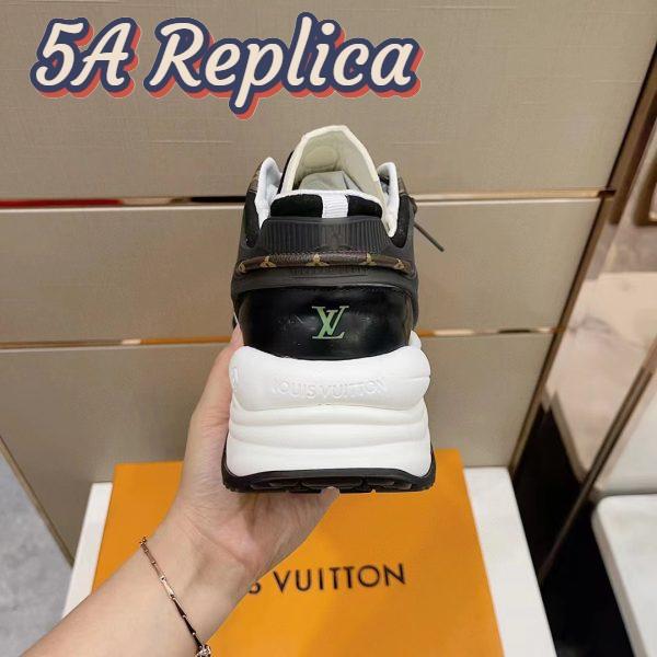 Replica Louis Vuitton LV Unisex Run 55 Sneaker White Mix Materials Lifted Rubber Outsole 8