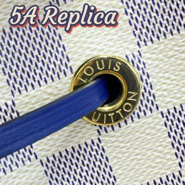 Replica Louis Vuitton LV Unisex Néonoé MM Bucket Bag Blue Damier Azur Coated Canvas 10