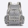 Replica Dior Unisex CD Hit The Road Backpack Dior Gray CD Diamond Canvas