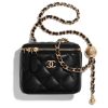 Replica Chanel Women CC Mini Box Bag Black Calfskin Leather Gold-Tone Metal