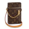 Replica Louis Vuitton LV Unisex Phone Box Bag in Monogram Coated Canvas-Brown