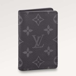 Replica Louis Vuitton LV Unisex Pocket Organizer Coated Canvas Cowhide Leather Lining