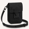 Replica Louis Vuitton LV Unisex S-Lock Vertical Wearable Wallet Black Taurillon Monogram Leather