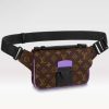 Replica Louis Vuitton LV Unisex S Lock Sling Bag Purple Monogram Macassar Coated Canvas
