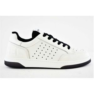 Replica Chanel Women Calfskin Letter Flat Lace Up Runner Trainer Sneakers