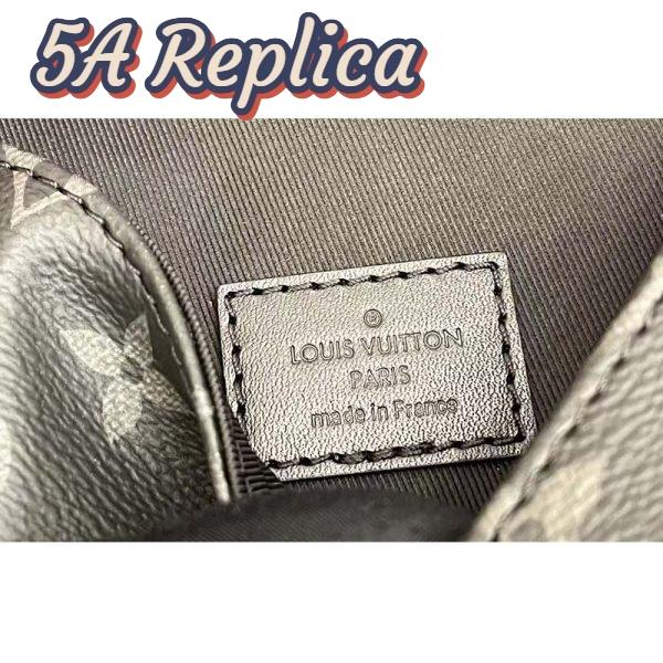 Replica Louis Vuitton LV Unisex Saumur Slingbag Monogram Eclipse Coated Canvas Black Cowhide 15