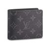 Replica Louis Vuitton LV Unisex Slender Wallet Blue Cowhide Leather Textile Lining 13
