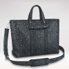 Replica Louis Vuitton LV Unisex Tote Journey Carryall Bag Blue Cowhide Leather Textile Lining 15