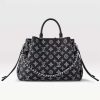 Replica Louis Vuitton LV Women Bella Tote Black Perforated Mahina Calf Leather