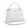 Replica Louis Vuitton LV Women Capucines BB Handbag Taurillon Leather-White
