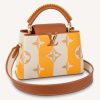 Replica Louis Vuitton LV Women Capucines BB Handbag Yellow Smooth Calfskin and Embroidered Canvas