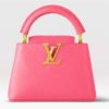Replica Louis Vuitton LV Women Capucines Mini Handbag Dragon Fruit Pink Cedrat Taurillon Leather