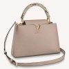Replica Louis Vuitton LV Women Capucines MM Handbag Grey Taurillon Cowhide