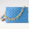 Replica Louis Vuitton LV Women Coussin MM Handbag Blue Lambskin Zip Closure