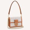 Replica Louis Vuitton LV Women Dauphine MM Handbag Ecru Caramel Since 1854 Jacquard