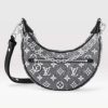 Replica Louis Vuitton LV Women Loop PM Bag Gray Denim Textile Jacquard