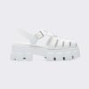 Replica Prada Women Foam Rubber Sandals in 55 mm Heel Height-White