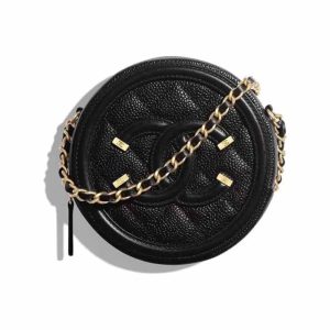 Replica Chanel Women Chanel 19 Clutch with Chain Lambskin Gold Silver-Tone and Ruthenium Black