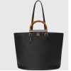 Replica Gucci Women GG Diana Large Tote Bag Black Leather Double G