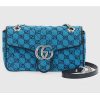 Replica Gucci Women GG Marmont Multicolor Small Shoulder Bag Blue Double G