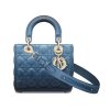 Replica Dior Women Lady Dior my Abcdior Bag Lndigo Gradient Cannage Lambskin-Blue