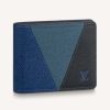 Replica Louis Vuitton LV Unisex Slender Wallet Monochrome Taiga Leather