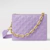 Replica Louis Vuitton LV Women Coussin PM Handbag Light Purple Lambskin Zip Closure