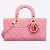 Replica Dior Women CD Medium Lady D-Joy Bag Bright Pink Cannage Denim
