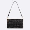 Replica Dior Women CD Dior Dream Bag Black Cannage Cotton Bead Embroidery