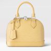 Replica Louis Vuitton LV Women Alma BB Handbag Jaune Plume Yellow Epi Grained Cowhide Leather