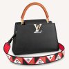 Replica Louis Vuitton LV Women Capucines MM Handbag Noir Black Rouge Taurillon Leather