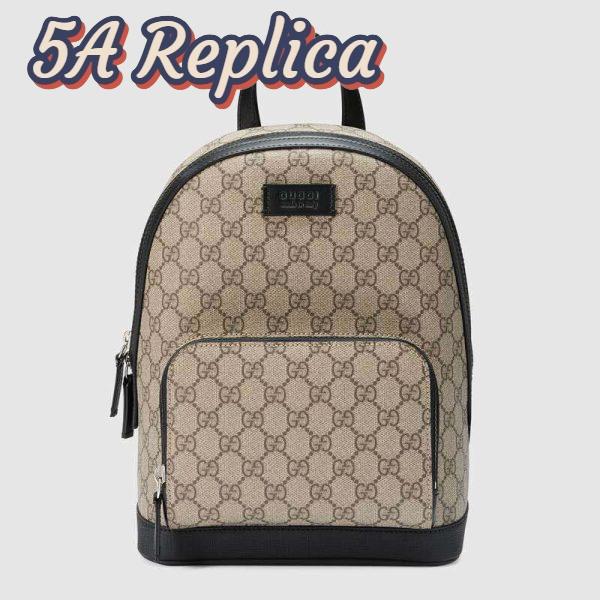 Replica Gucci GG Unisex Eden Small Backpack Beige/Ebony GG Supreme Canvas