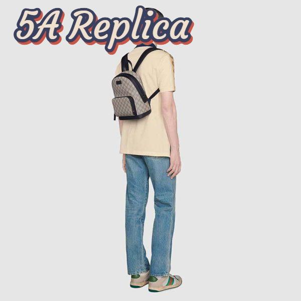 Replica Gucci GG Unisex Eden Small Backpack Beige/Ebony GG Supreme Canvas 8