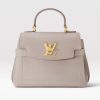 Replica Louis Vuitton LV Women Lockme Ever Mini Handbag Greige Grained Calf Leather